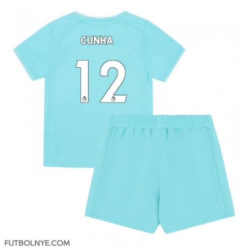 Camiseta Wolves Matheus Cunha #12 Tercera Equipación para niños 2023-24 manga corta (+ pantalones cortos)